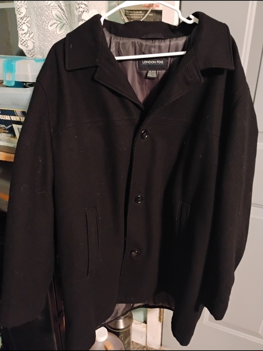 London Fog Black Women's Pea Coat